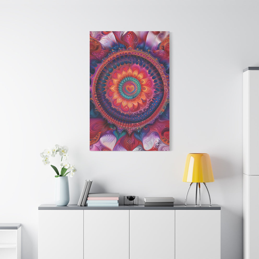 Vibrant Mandala Symphony - Matte Canvas Print 1.25" - Canvas - g(0D·IO) - 36" x 36" - 1.25" -