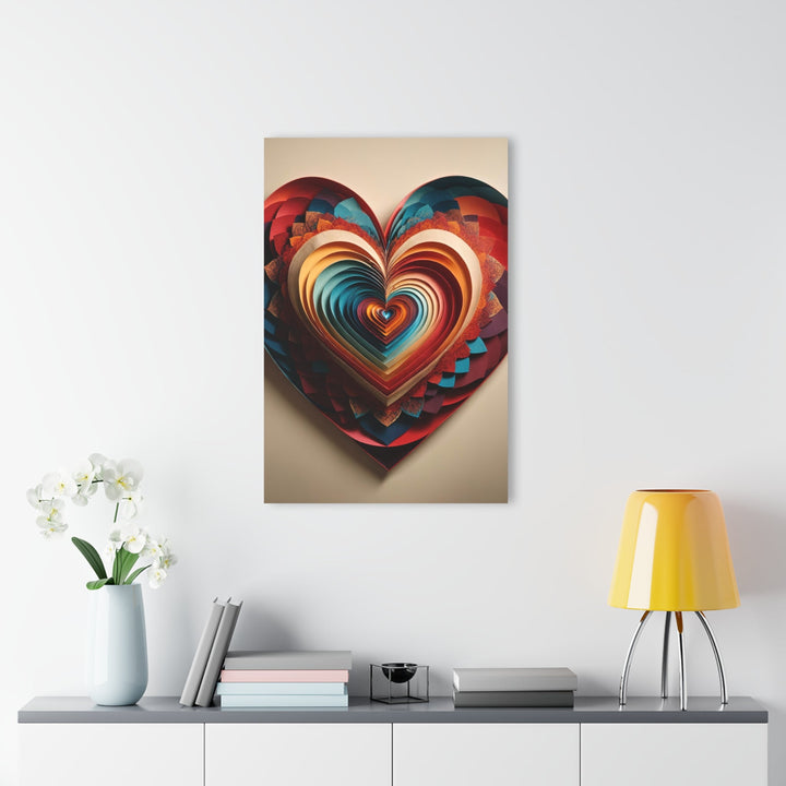 Vibrant Paper Heart - Acrylic Prints (French Cleat Hanging) - Home Decor - g(0D·IO) - 24" x 36" (Vertical) - 0.25'' -