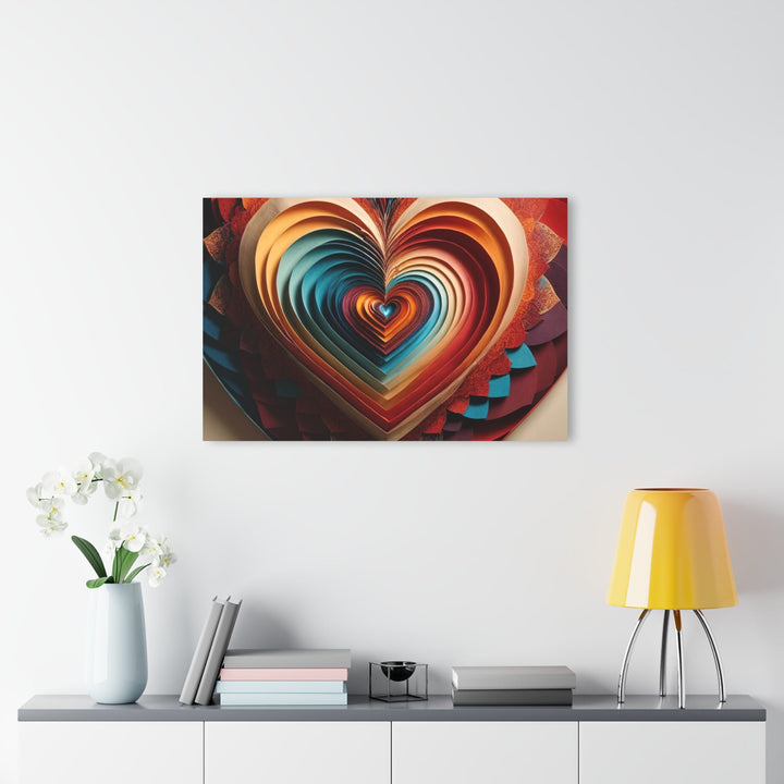 Vibrant Paper Heart - Acrylic Prints (French Cleat Hanging) - Home Decor - g(0D·IO) - 24" x 36" (Vertical) - 0.25'' -