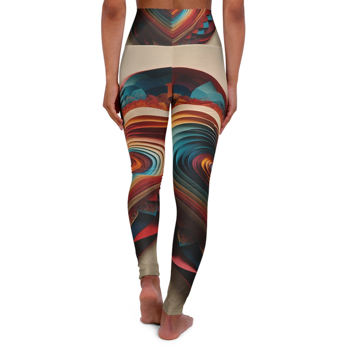 Vibrant Paper Heart - High Waisted AOP Yoga Leggings - All Over Prints - g(0D·IO) - XS - -