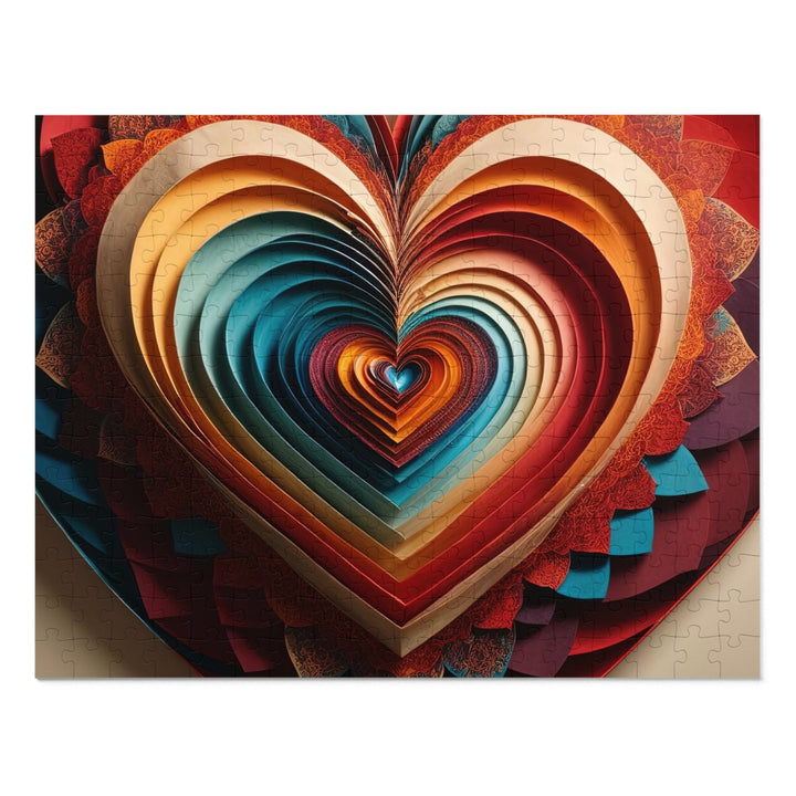 Vibrant Paper Heart - Jigsaw Puzzle (100, 252, 500, 1000 pieces) - Puzzle - g(0D·IO) - 14" × 11" (252 pcs) - -