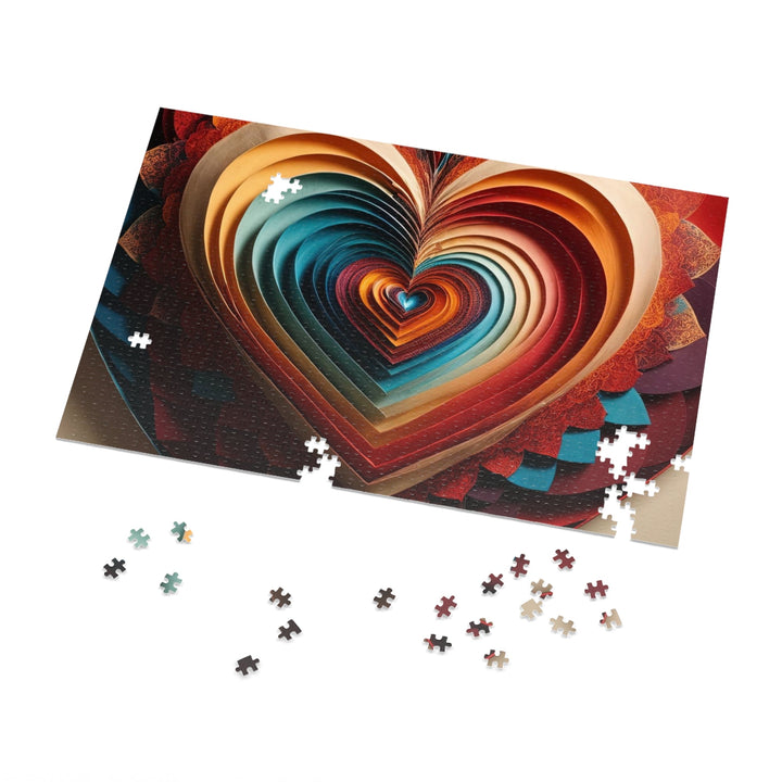 Vibrant Paper Heart - Jigsaw Puzzle (100, 252, 500, 1000 pieces) - Puzzle - g(0D·IO) - 29.25" × 19.75" (1000 pcs) - -