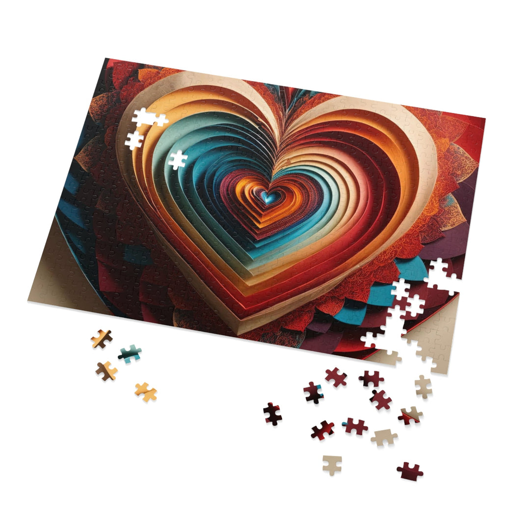 Vibrant Paper Heart - Jigsaw Puzzle (100, 252, 500, 1000 pieces) - Puzzle - g(0D·IO) - 29.25" × 19.75" (1000 pcs) - -