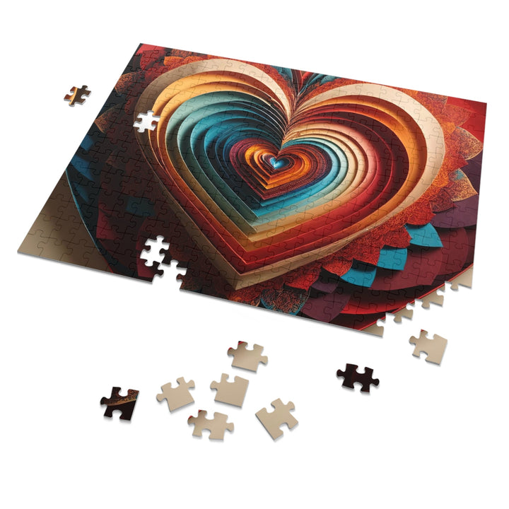 Vibrant Paper Heart - Jigsaw Puzzle (100, 252, 500, 1000 pieces) - Puzzle - g(0D·IO) - 29.25" × 19.75" (1000 pcs) - -