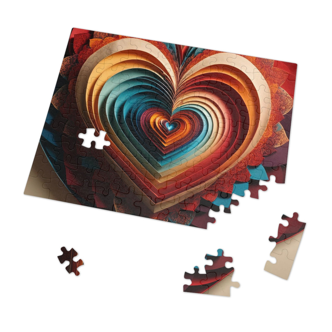 Vibrant Paper Heart - Jigsaw Puzzle (100, 252, 500, 1000 pieces) - Puzzle - g(0D·IO) - 29.25" × 19.75" (1000 pcs) - -