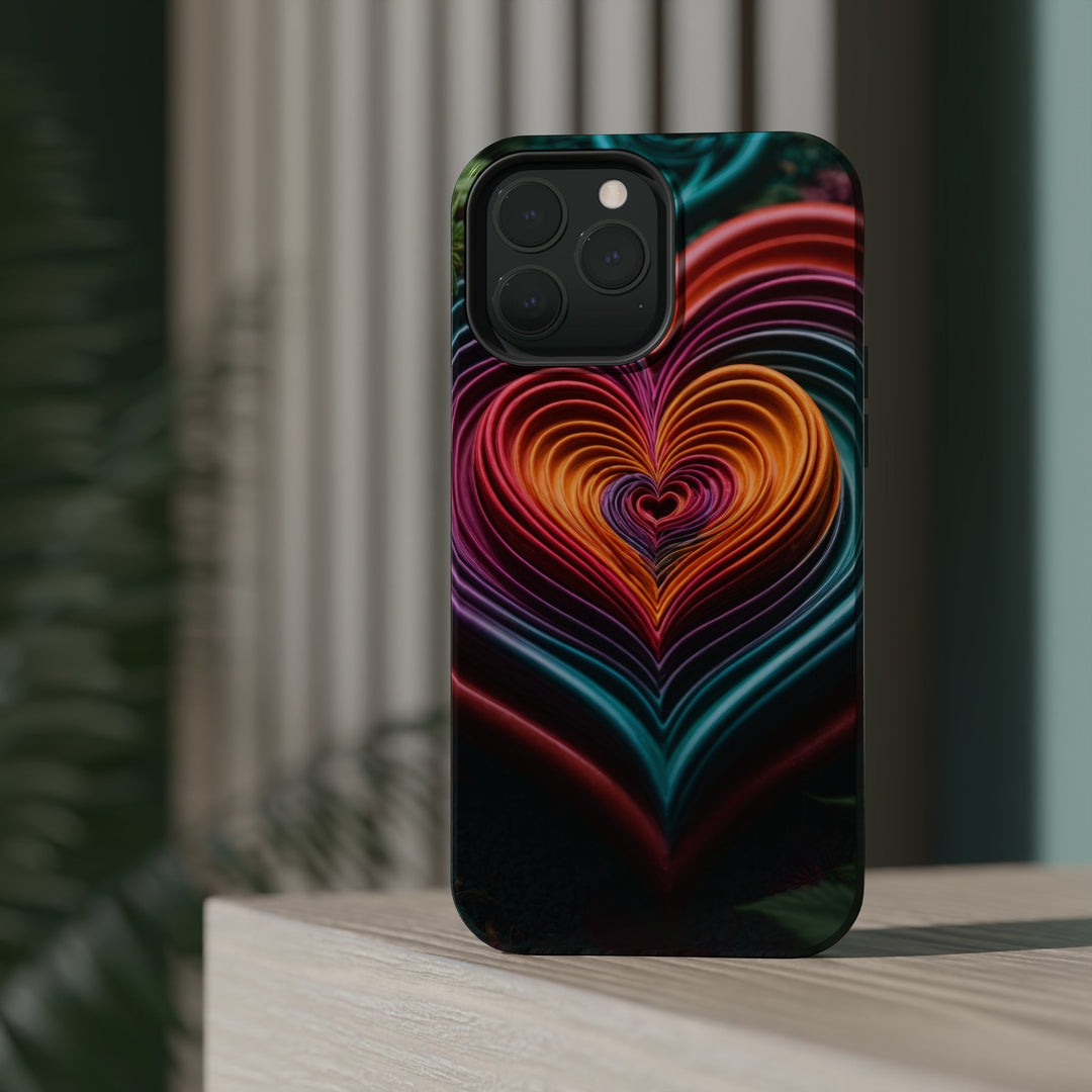 Vibrant Paper Heart - MagSafe Tough Case - Phone Case - g(0D·IO) - iPhone 14 Pro - Matte -