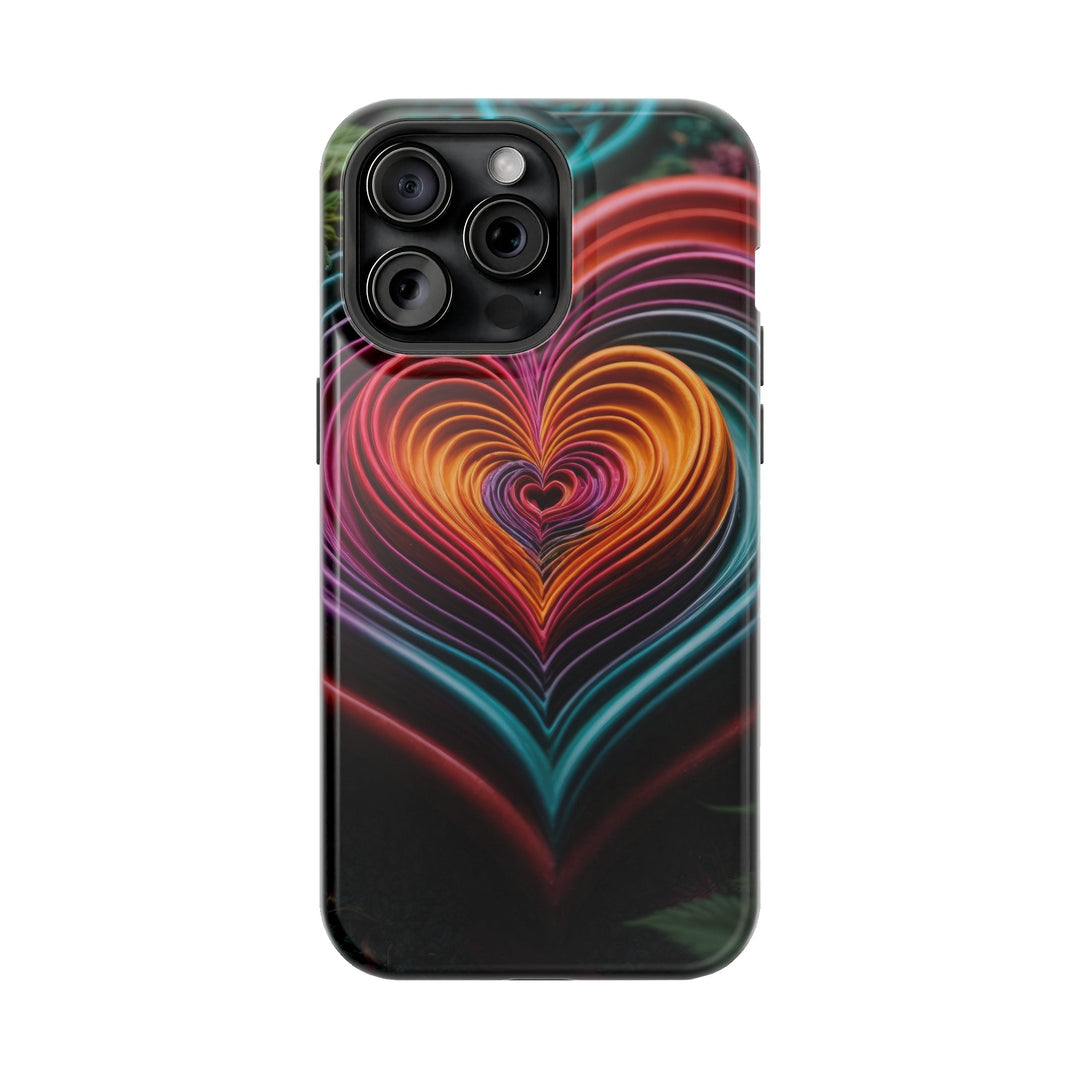 Vibrant Paper Heart - MagSafe Tough Case - Phone Case - g(0D·IO) - iPhone 15 Pro Max - Glossy -