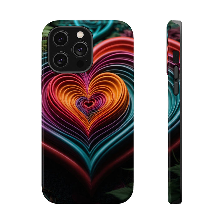 Vibrant Paper Heart - MagSafe Tough Case - Phone Case - g(0D·IO) - iPhone 14 Pro Max - Glossy -