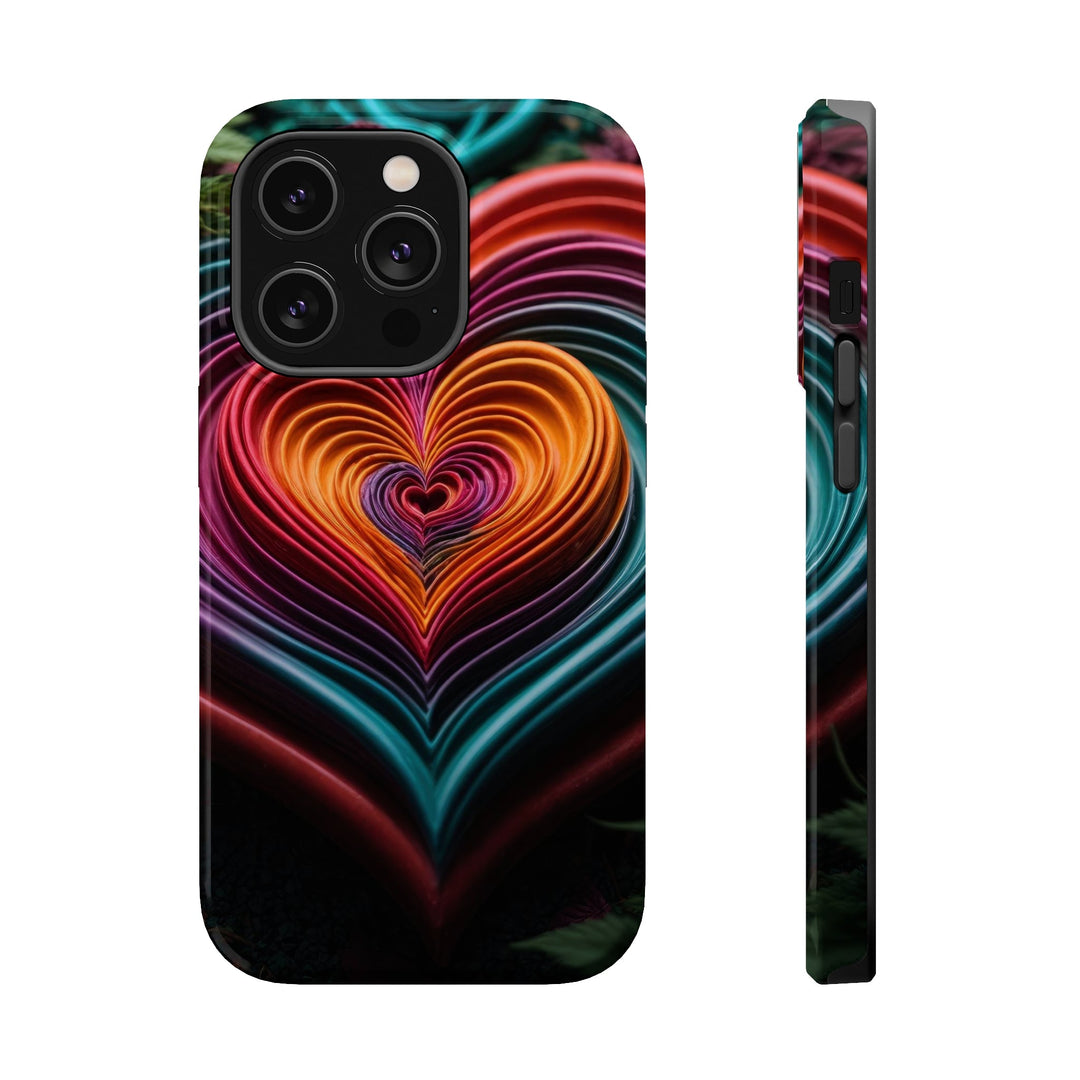 Vibrant Paper Heart - MagSafe Tough Case - Phone Case - g(0D·IO) - iPhone 14 Pro - Glossy -