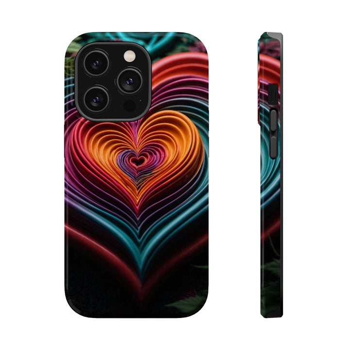 Vibrant Paper Heart - MagSafe Tough Case - Phone Case - g(0D·IO) - iPhone 14 Pro - Glossy -