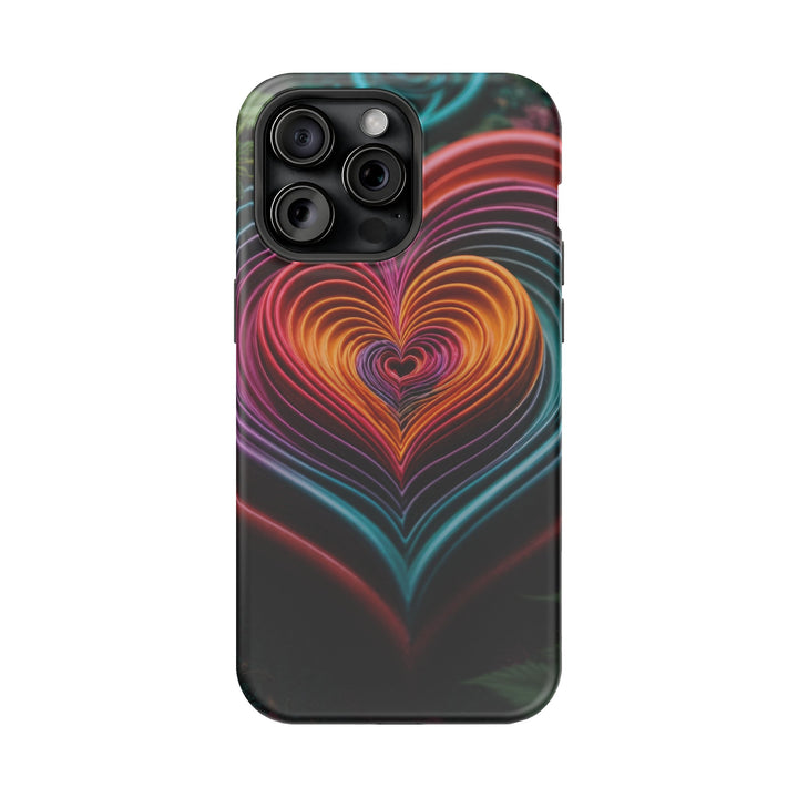 Vibrant Paper Heart - MagSafe Tough Case - Phone Case - g(0D·IO) - iPhone 15 Pro Max - Matte -