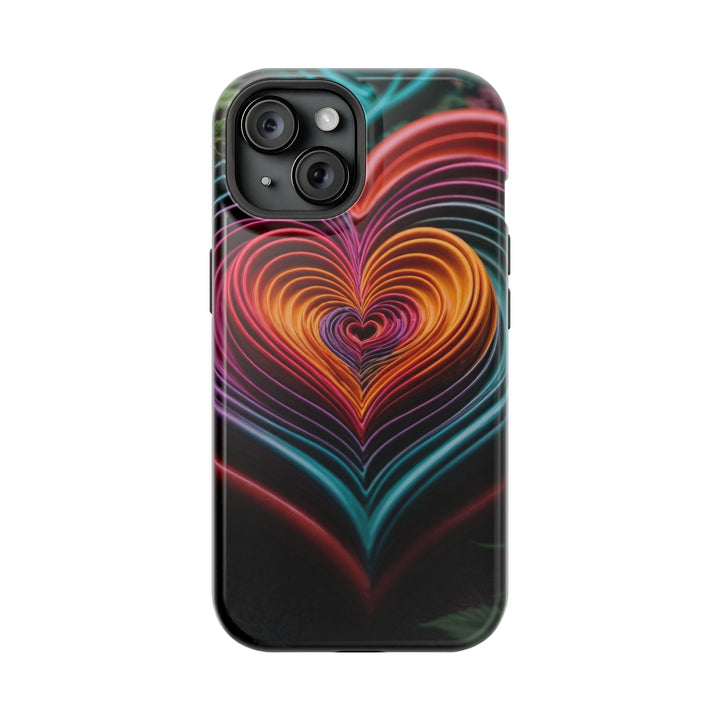 Vibrant Paper Heart - MagSafe Tough Case - Phone Case - g(0D·IO) - iPhone 15 - Glossy -