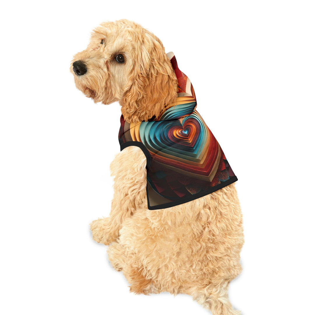 Vibrant Paper Heart - Pet Hoodie - Pets - g(0D·IO) - XXS - Black Rib -