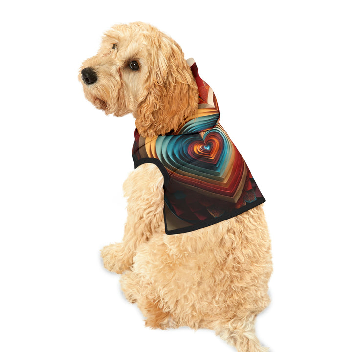 Vibrant Paper Heart - Pet Hoodie - Pets - g(0D·IO) - XXS - Black Rib -