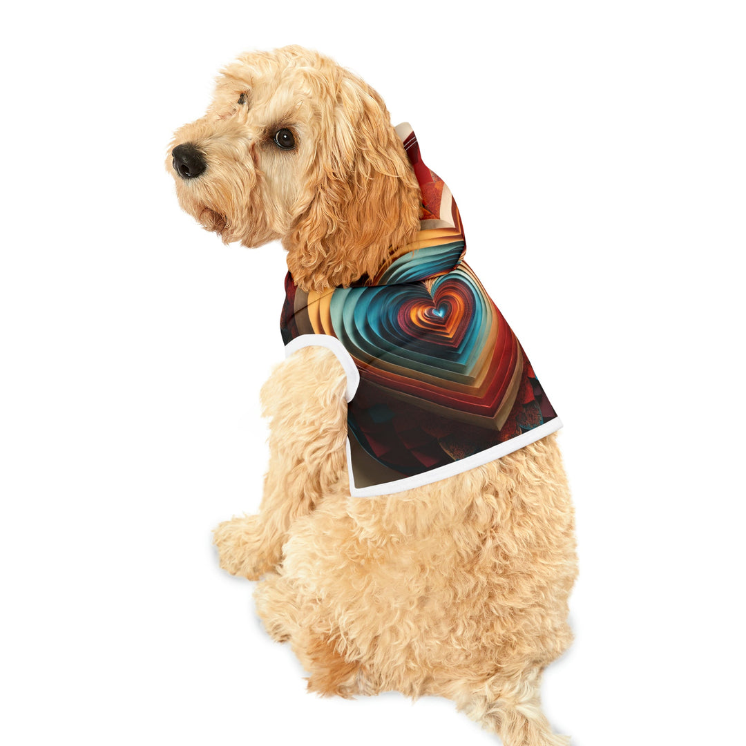 Vibrant Paper Heart - Pet Hoodie - Pets - g(0D·IO) - XXS - Black Rib -