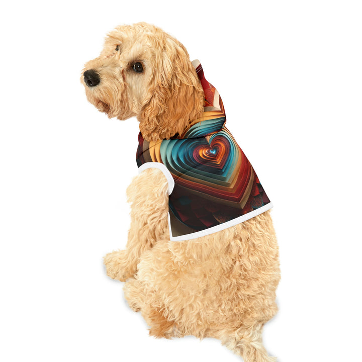 Vibrant Paper Heart - Pet Hoodie - Pets - g(0D·IO) - XXS - Black Rib -