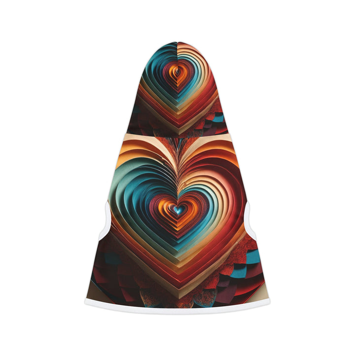 Vibrant Paper Heart - Pet Hoodie - Pets - g(0D·IO) - XXS - Black Rib -