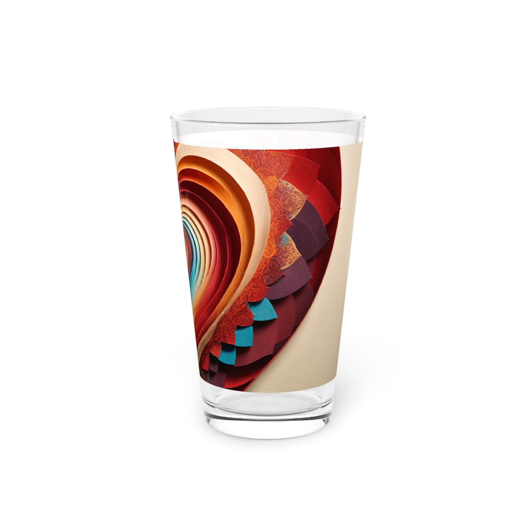 Vibrant Paper Heart - Pint Glass - Mug - g(0D·IO) - 16oz - -