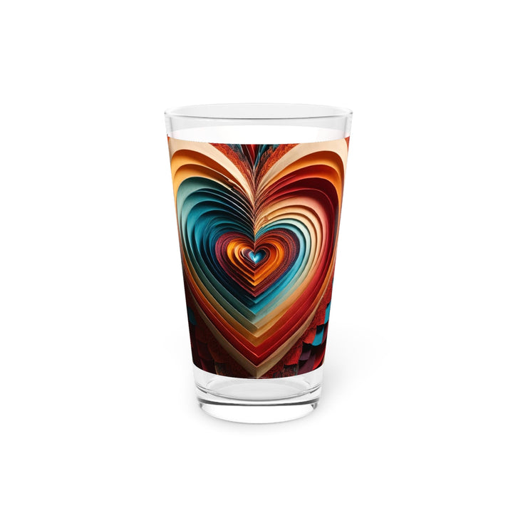 Vibrant Paper Heart - Pint Glass - Mug - g(0D·IO) - 16oz - -