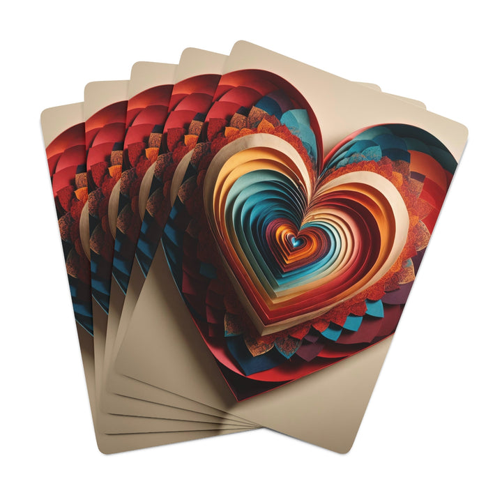 Vibrant Paper Heart - Poker Cards - Paper products - g(0D·IO) - 2.47" x 3.47" - White - Semi Glossy