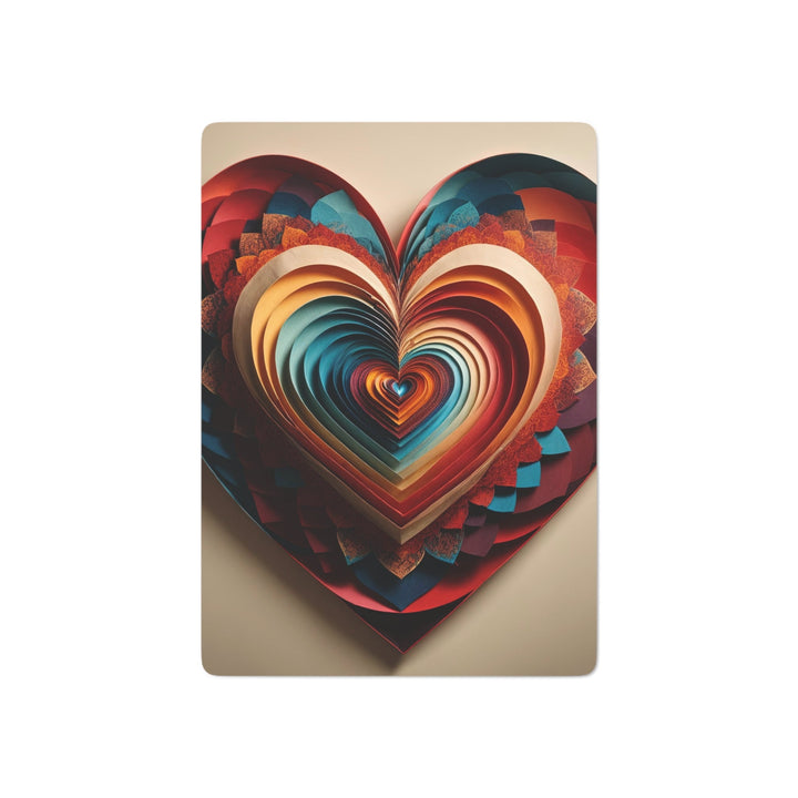 Vibrant Paper Heart - Poker Cards - Paper products - g(0D·IO) - 2.47" x 3.47" - White - Semi Glossy