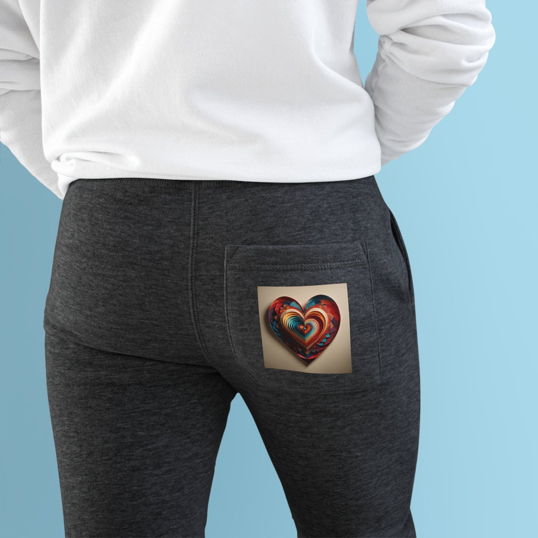 Vibrant Paper Heart - Premium Fleece Joggers - Trousers - g(0D·IO) - Charcoal Heather - M -