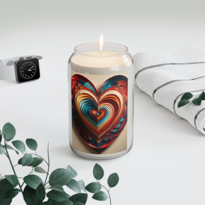 Vibrant Paper Heart - Scented Candle - Home Decor - g(0D·IO) - Vanilla Bean - 13.75oz -