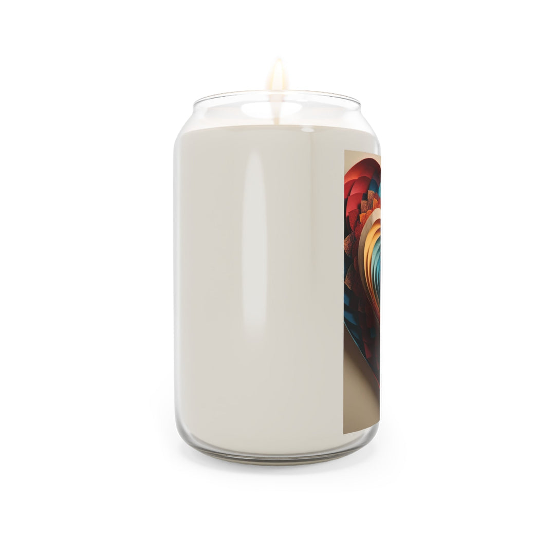 Vibrant Paper Heart - Scented Candle - Home Decor - g(0D·IO) - Vanilla Bean - 13.75oz -