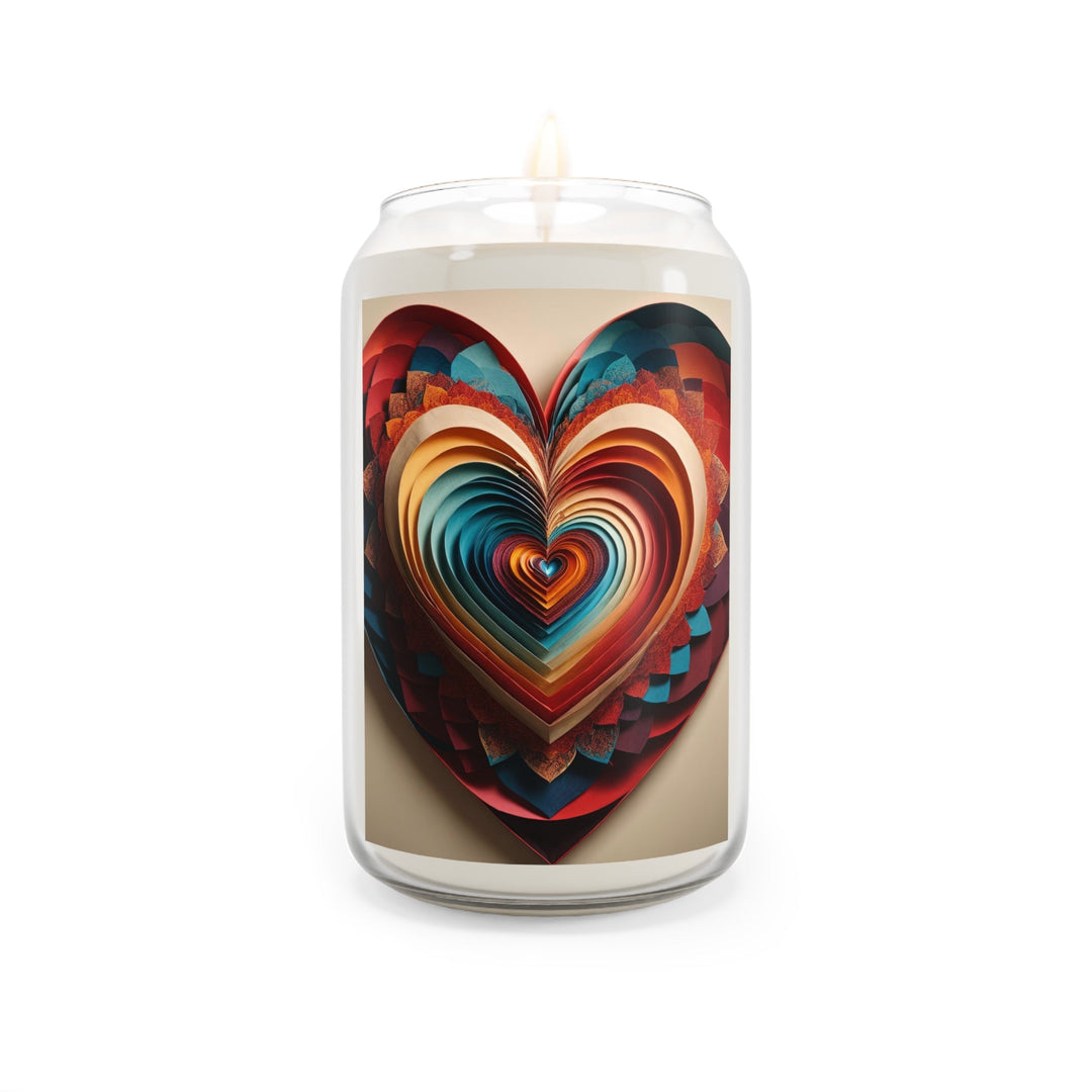 Vibrant Paper Heart - Scented Candle - Home Decor - g(0D·IO) - Comfort Spice - 13.75oz -
