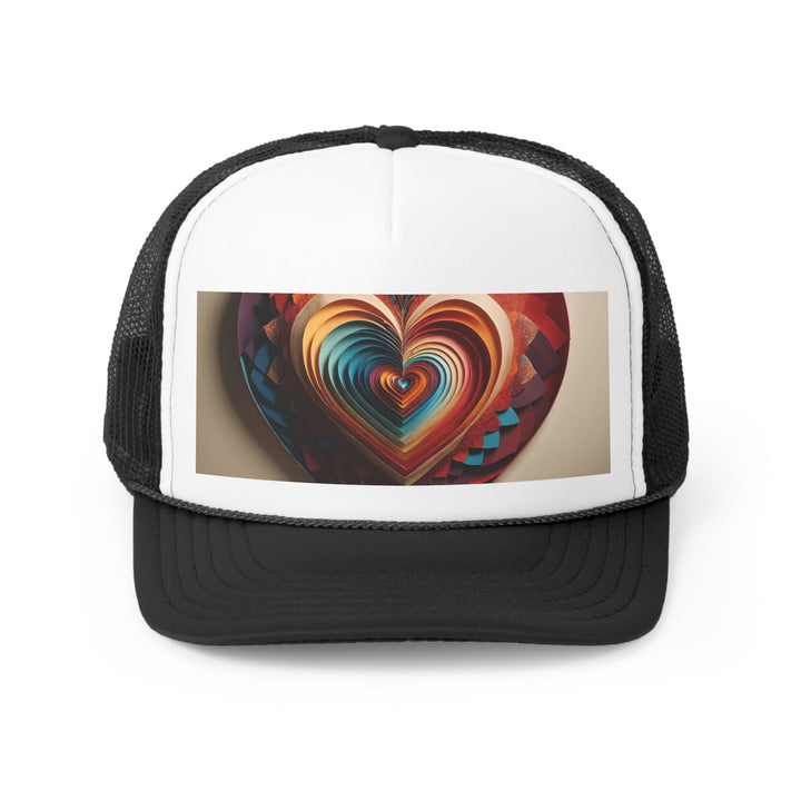 Vibrant Paper Heart - Trucker Hat - Hats - g(0D·IO) - Black - One size -