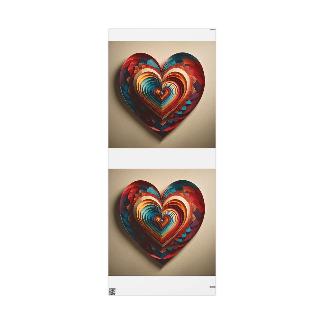 Vibrant Paper Heart - Wrapping Paper - Home Decor - g(0D·IO) - 30'' x 72'' - Matte -