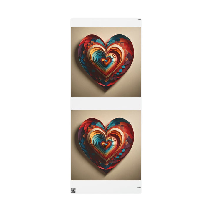 Vibrant Paper Heart - Wrapping Paper - Home Decor - g(0D·IO) - 30'' x 72'' - Matte -