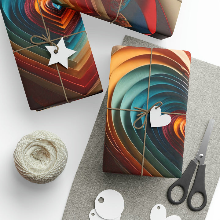 Vibrant Paper Heart - Wrapping Paper - Home Decor - g(0D·IO) - 30'' x 72'' - Matte -