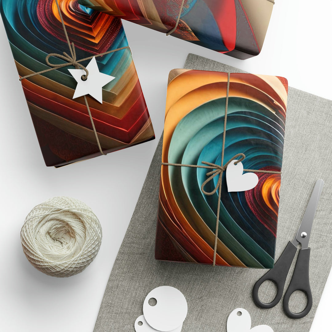 Vibrant Paper Heart - Wrapping Paper - Home Decor - g(0D·IO) - 30'' x 72'' - Matte -