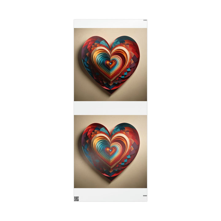 Vibrant Paper Heart - Wrapping Paper - Home Decor - g(0D·IO) - 30'' x 72'' - Glossy -