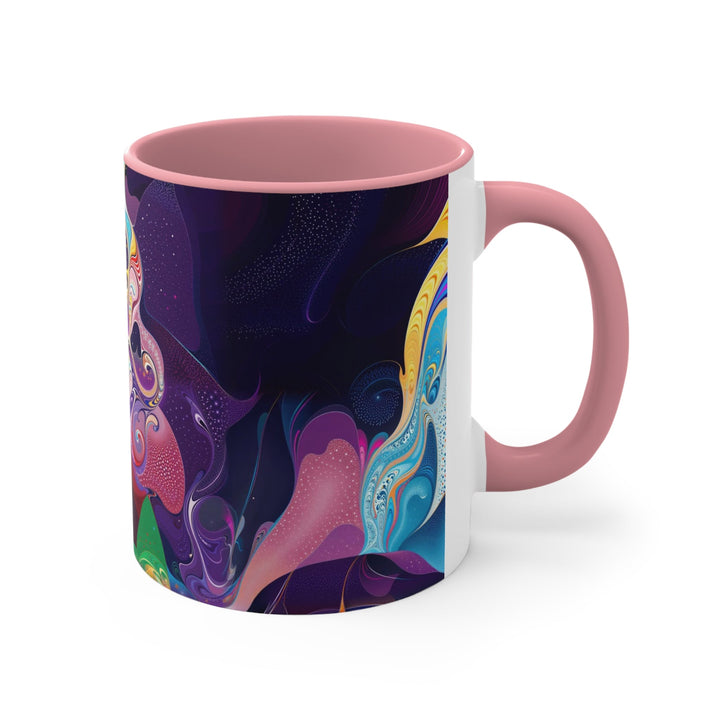 Vibrant Psychedelic Dreams - Accent Coffee Mug - Mug - g(0D·IO) - Pink - 11oz -