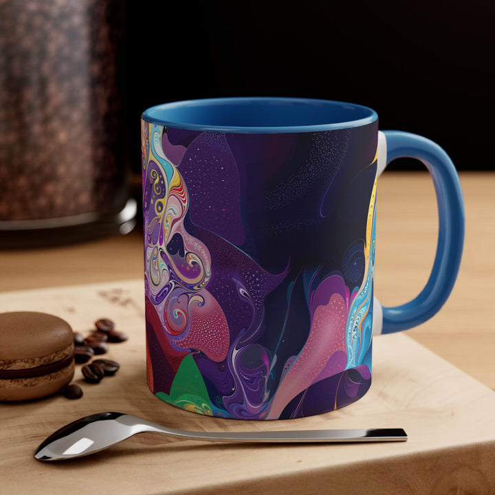 Vibrant Psychedelic Dreams - Accent Coffee Mug - Mug - g(0D·IO) - Pink - 11oz -