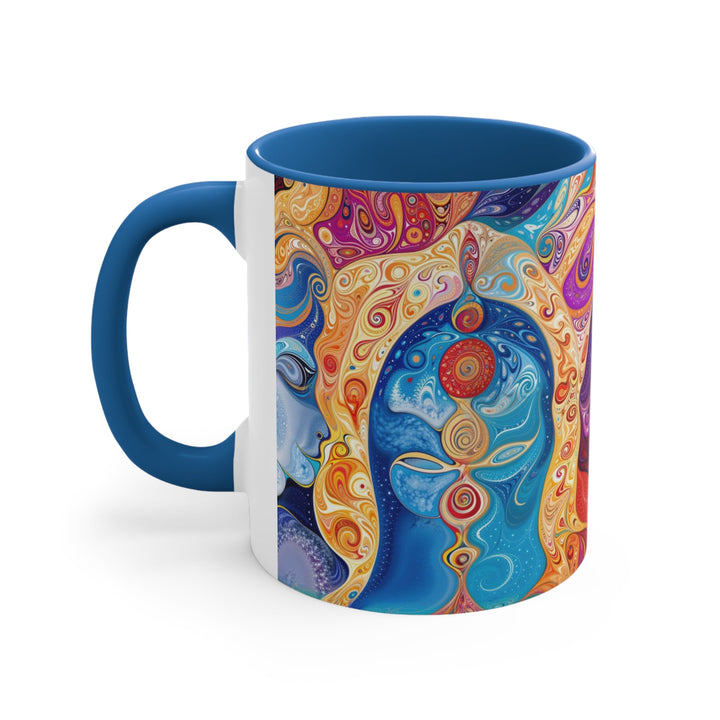 Vibrant Psychedelic Dreams - Accent Coffee Mug - Mug - g(0D·IO) - Pink - 11oz -