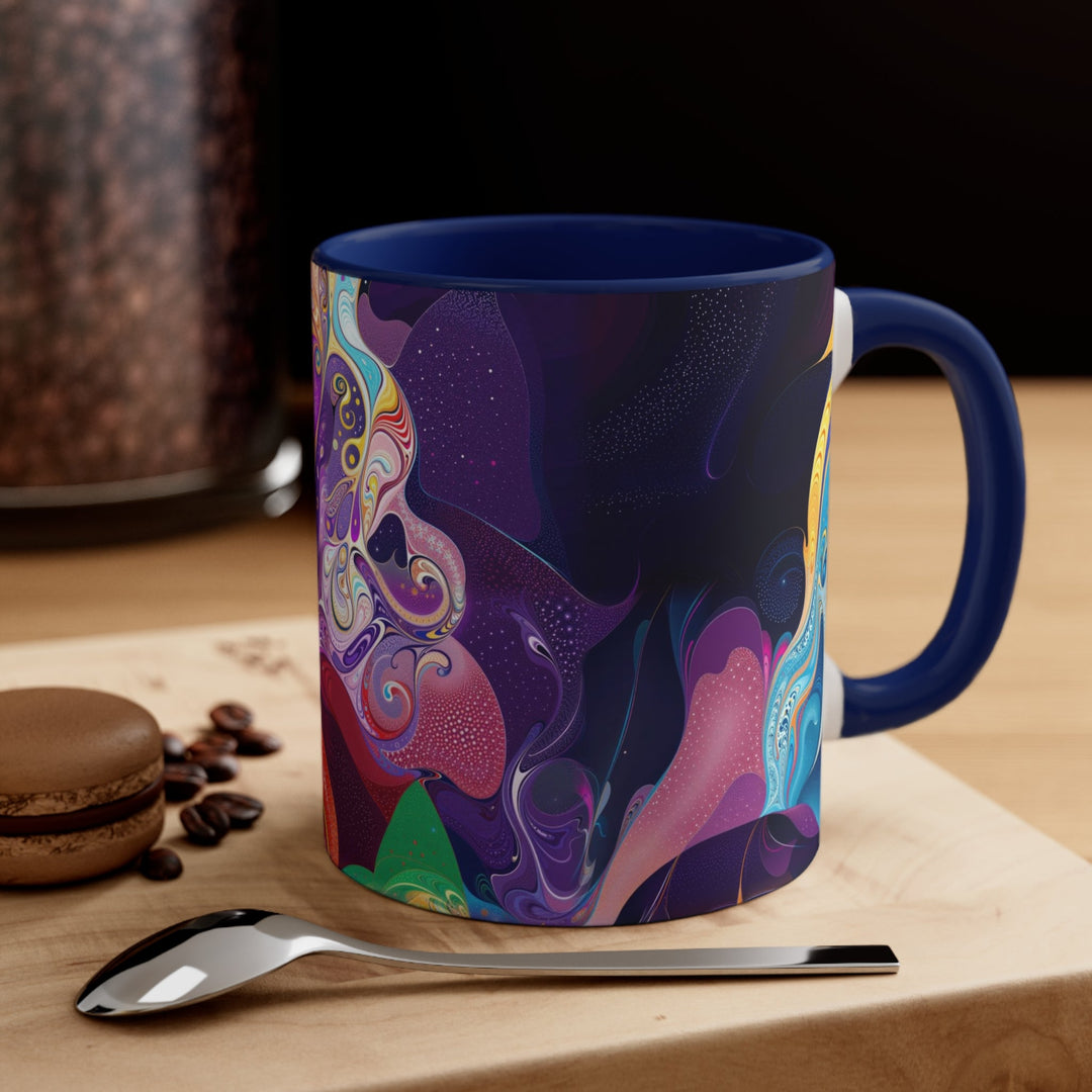 Vibrant Psychedelic Dreams - Accent Coffee Mug - Mug - g(0D·IO) - Pink - 11oz -