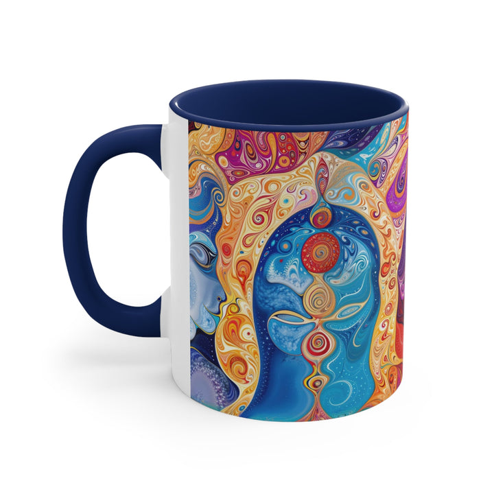 Vibrant Psychedelic Dreams - Accent Coffee Mug - Mug - g(0D·IO) - Pink - 11oz -