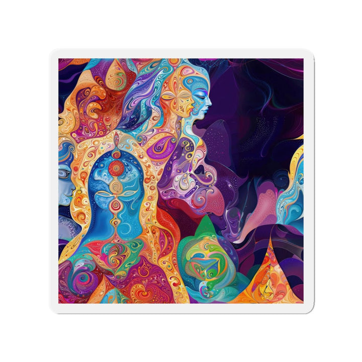 Vibrant Psychedelic Dreams - Die-cut Magnet - Home Decor - g(0D·IO) - 6 × 6" - Die-Cut - 1 pc