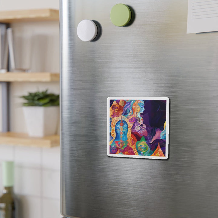 Vibrant Psychedelic Dreams - Die-cut Magnet - Home Decor - g(0D·IO) - 6 × 6" - Die-Cut - 1 pc