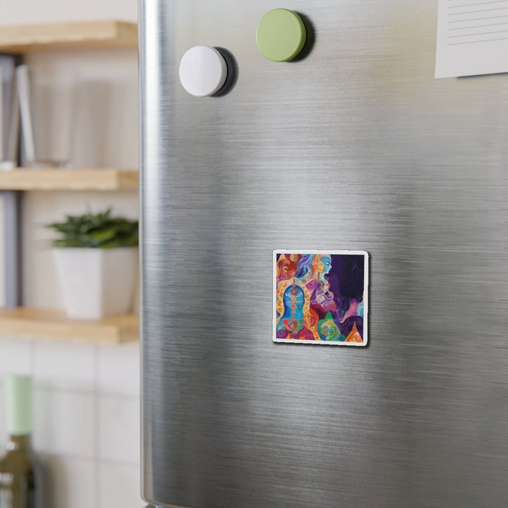 Vibrant Psychedelic Dreams - Die-cut Magnet - Home Decor - g(0D·IO) - 6 × 6" - Die-Cut - 1 pc