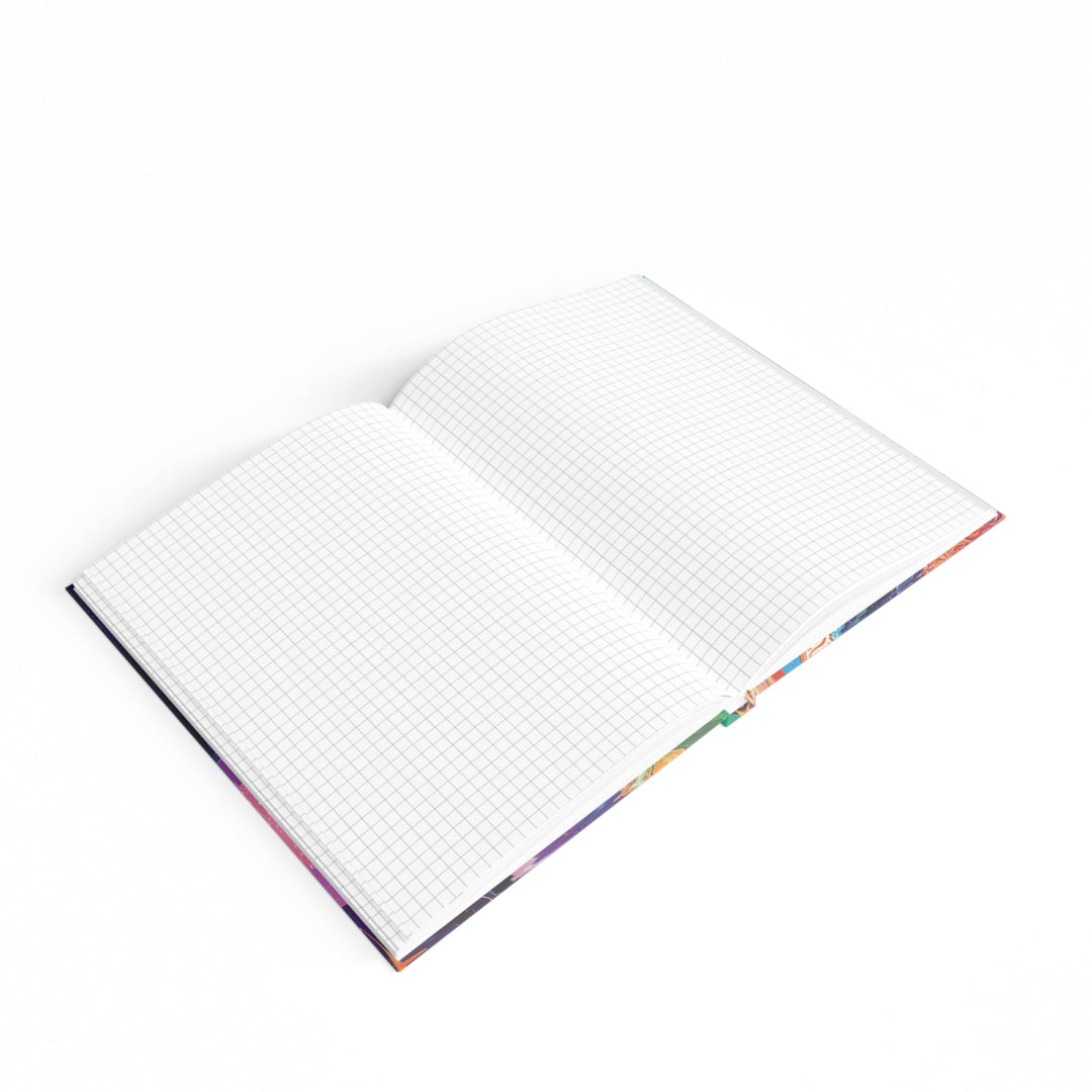 Vibrant Psychedelic Dreams - Hard Backed Journal - Paper products - g(0D·IO) - Graph - A5 - White