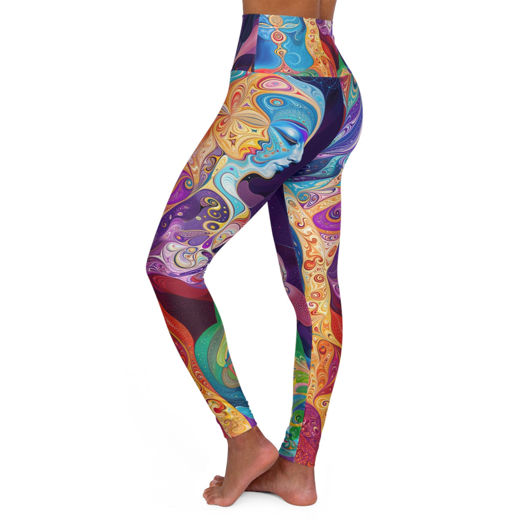 Vibrant Psychedelic Dreams - High Waisted AOP Yoga Leggings - All Over Prints - g(0D·IO) - XS - -