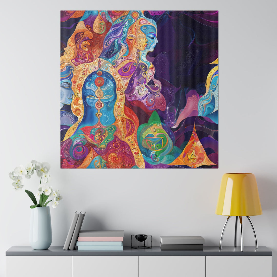 Vibrant Psychedelic Dreams - Matte Canvas - Canvas - g(0D·IO) - 32" x 32" (Square) - 0.75'' -