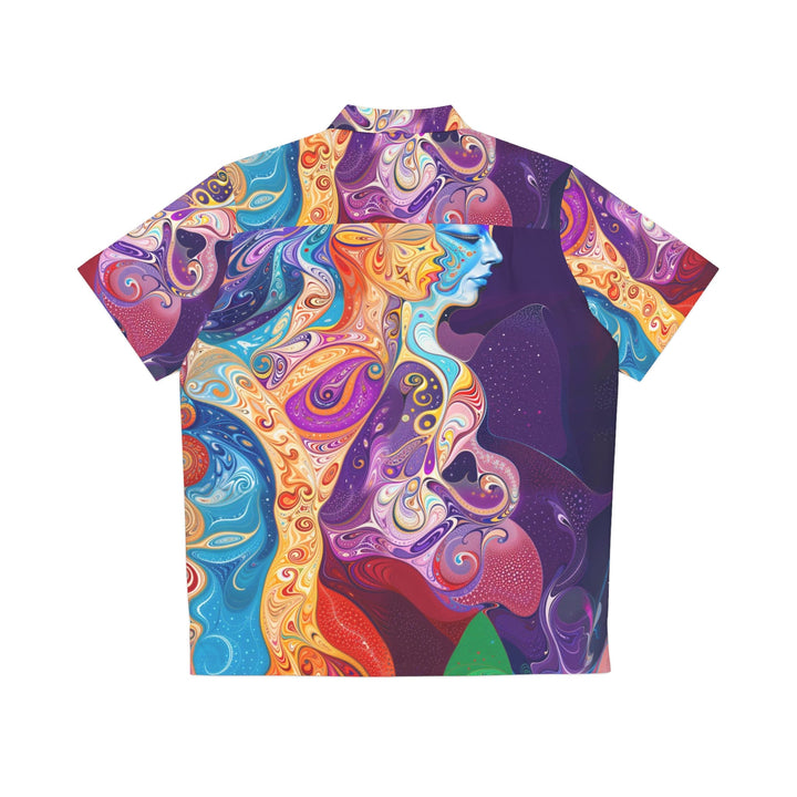 Vibrant Psychedelic Dreams - Men's Hawaiian Shirt - All Over Prints - g(0D·IO) - S - Black -