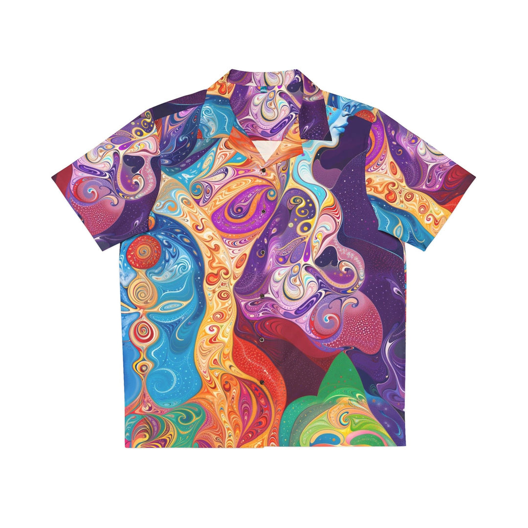 Vibrant Psychedelic Dreams - Men's Hawaiian Shirt - All Over Prints - g(0D·IO) - S - Black -