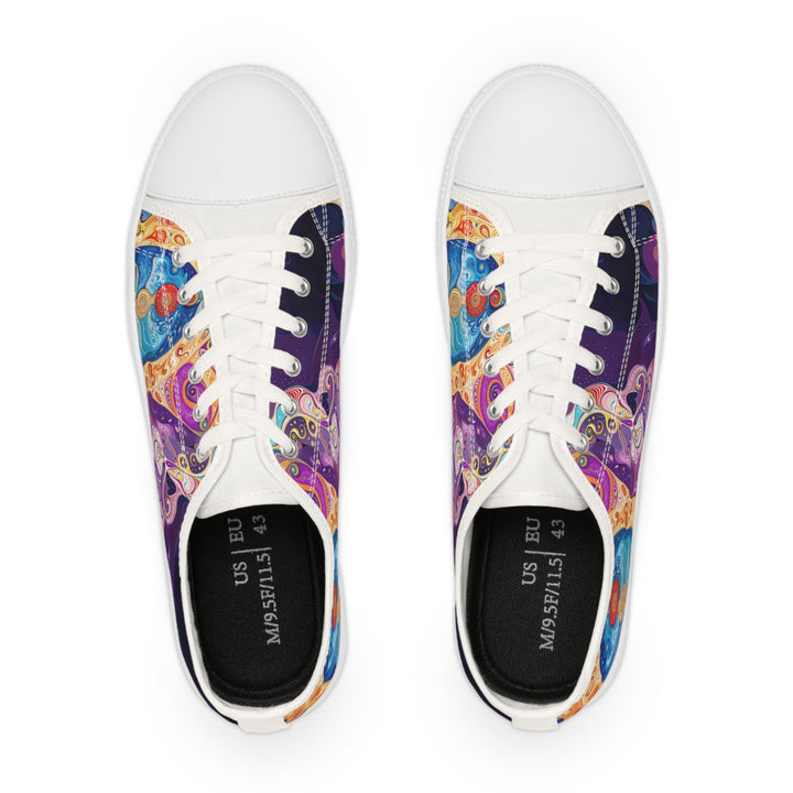 Vibrant Psychedelic Dreams - Men's Lowtop Sneakers - Shoes - g(0D·IO) - US 5 - Black sole -