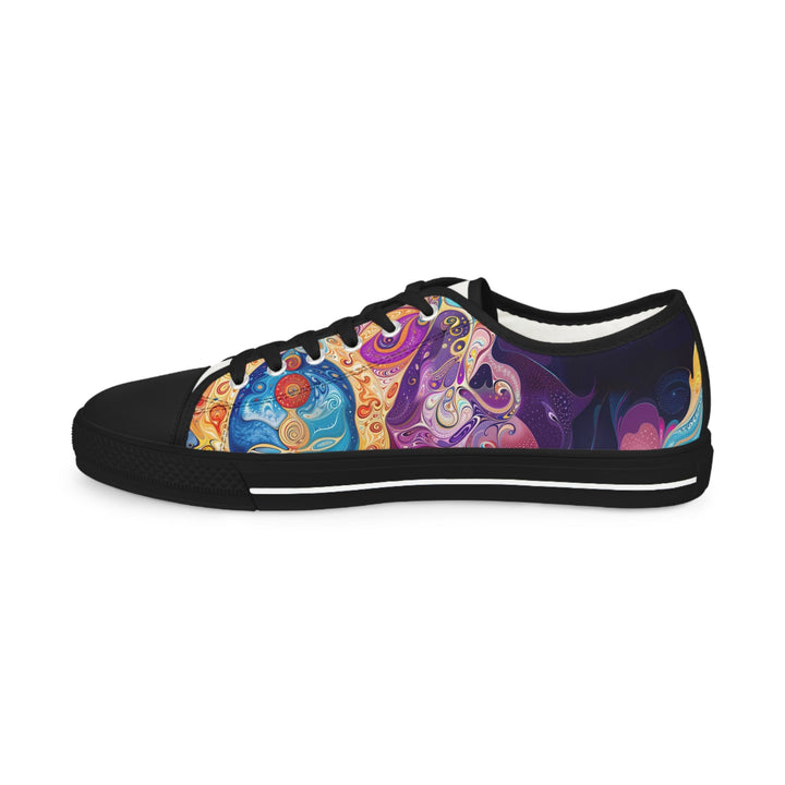 Vibrant Psychedelic Dreams - Men's Lowtop Sneakers - Shoes - g(0D·IO) - US 5 - Black sole -